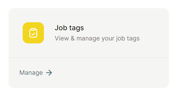 Set up your job tags